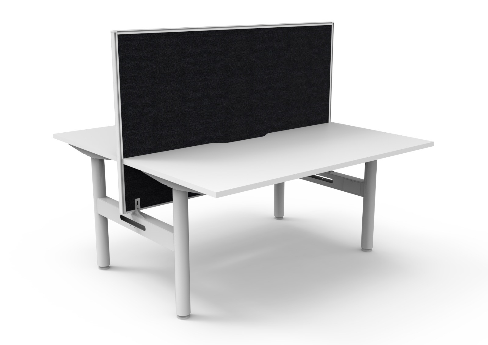 Halo Static 2 Person Double Sided Workstation - with Screen